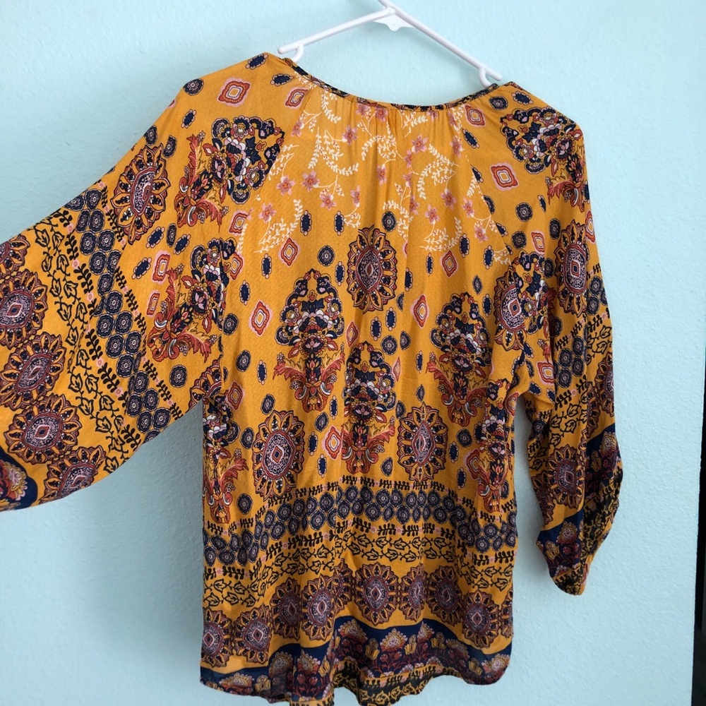 New without tags mustard yellow blouse.